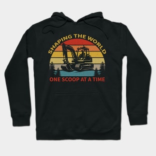 Retro Heavy Equipment Operator Funny Vintage Excavator Driver Hoodie